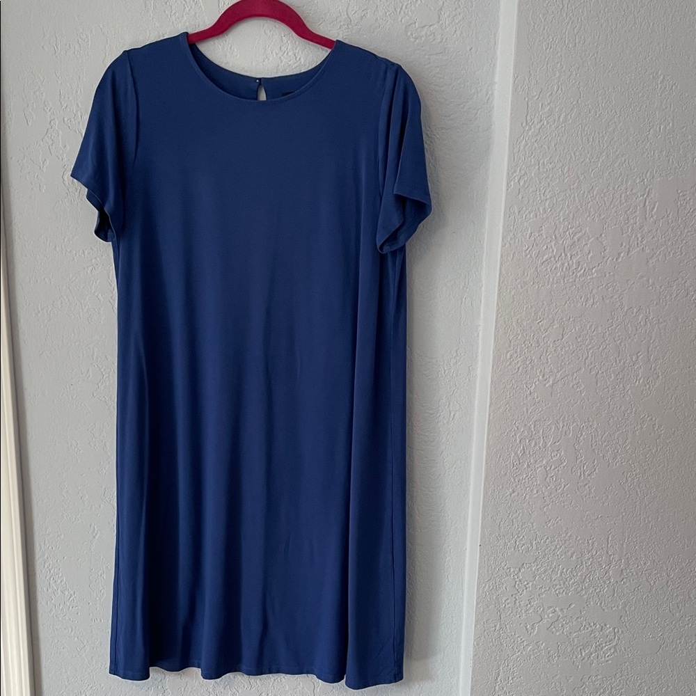 J. Jill Classic Short Sleeve Dress in Royal Blue